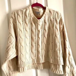 Crop long sleeve sweater
